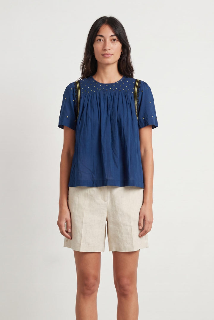Blouse Bleue - Taille M/38 de la marque ba&sh | PARAD93334 - Vendu par Paradigme - Image 1