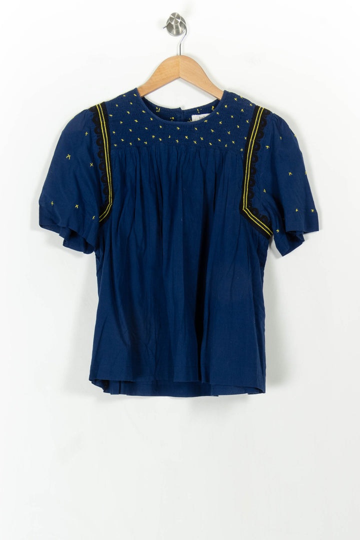 Blouse Bleue - Taille M/38 de la marque ba&sh | PARAD93334 - Vendu par Paradigme - Image 2