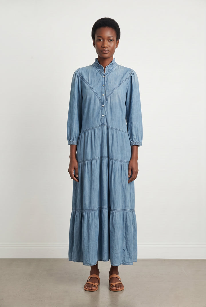 Robe Longue Bleue - Taille M/38 de la marque ba&sh | PARAD93341 - Vendu par Paradigme - Image 1