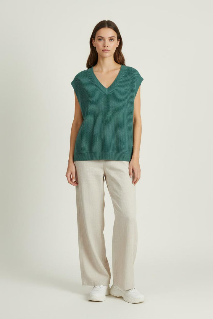 Pull Sans Manches Vert - Taille S/36 de la marque Caroll | PARAD93351 - Vendu par Paradigme - Image 1