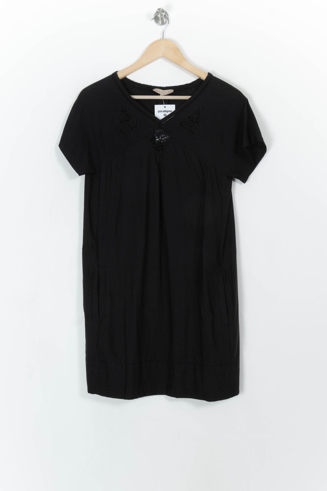Robe Courte Noire - Taille S/36 de la marque Sandro | PARAD93357 - Vendu par Paradigme - Image 2