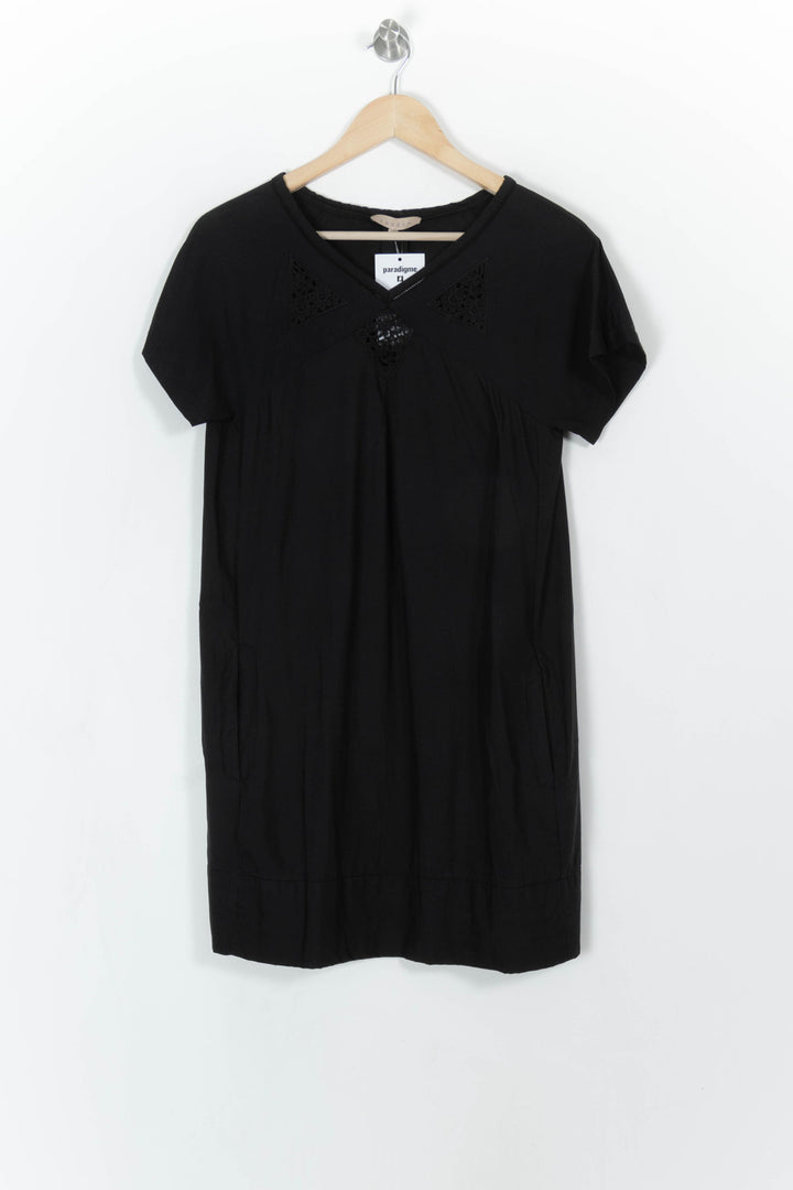 Robe Courte Noire - Taille S/36 de la marque Sandro | PARAD93357 - Vendu par Paradigme - Image 2