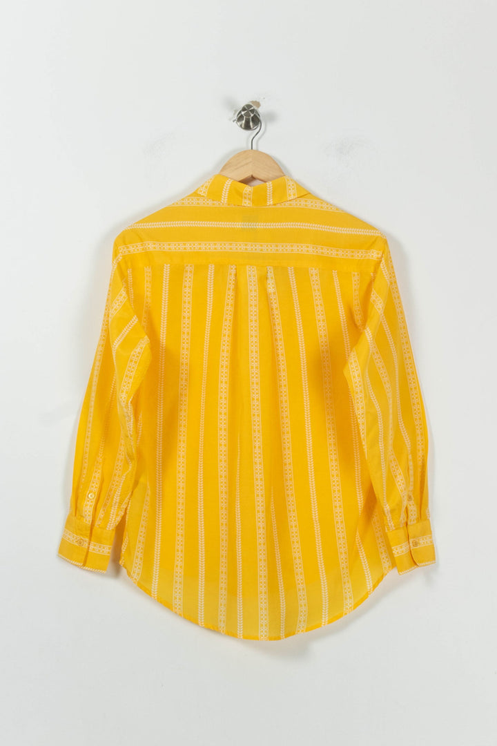 Chemise Jaune et Blanche - Taille S/36 de la marque Claudie Pierlot | PARAD93362 - Vendu par Paradigme - Image 4