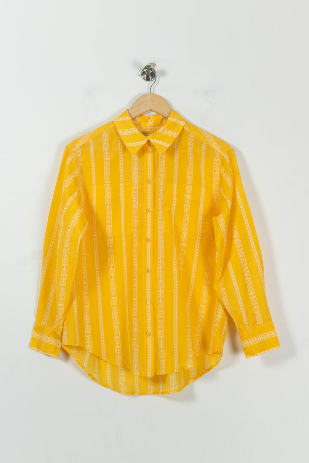 Chemise Jaune et Blanche - Taille S/36 de la marque Claudie Pierlot | PARAD93362 - Vendu par Paradigme - Image 2