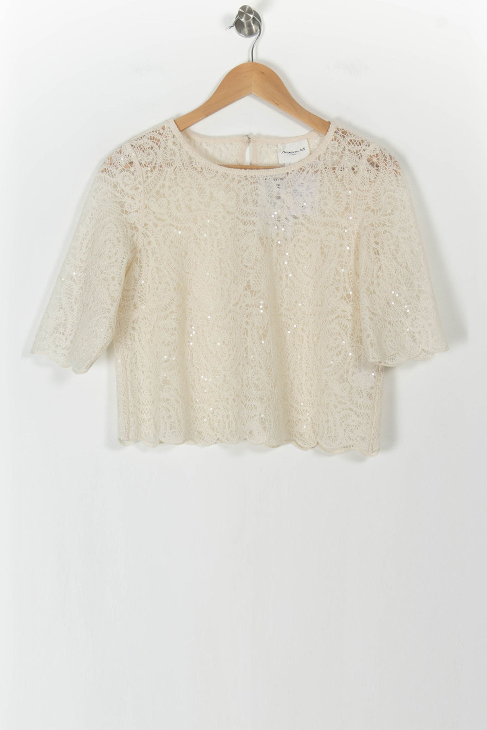 Top en dentelle Blanc - Taille XS/34 de la marque Maison 123 | PARAD93363 - Vendu par Paradigme - Image 2