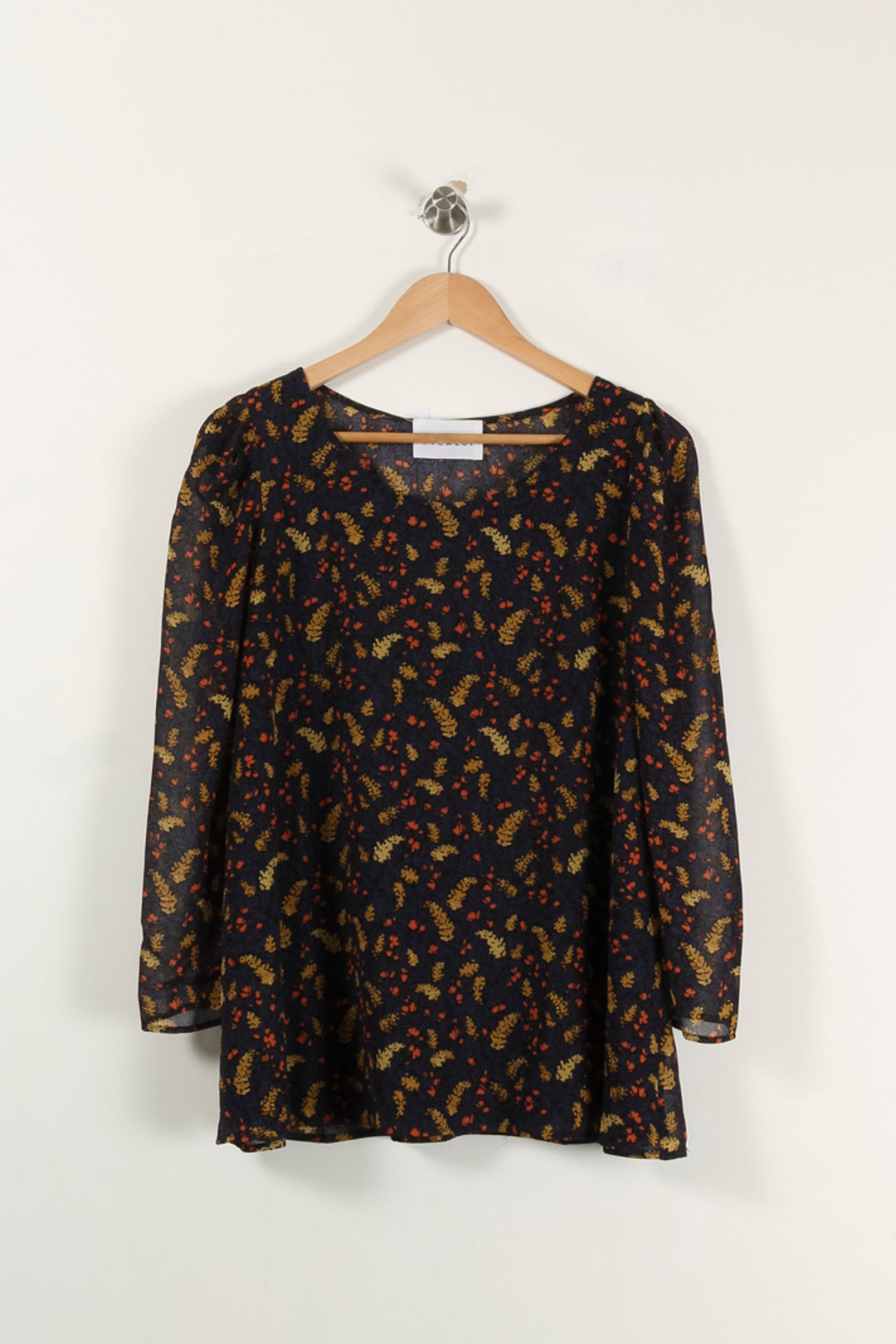 Blouse Bleu et Jaune - Taille L/40 de la marque Claudie Pierlot | PARAD93376 - Vendu par Paradigme - Image 2