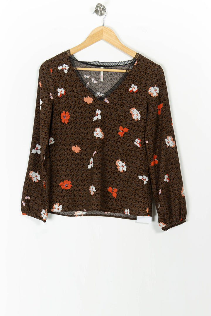 Blouse Marron et Orange - Taille XS/34 de la marque I.Code | PARAD93383 - Vendu par Paradigme - Image 2