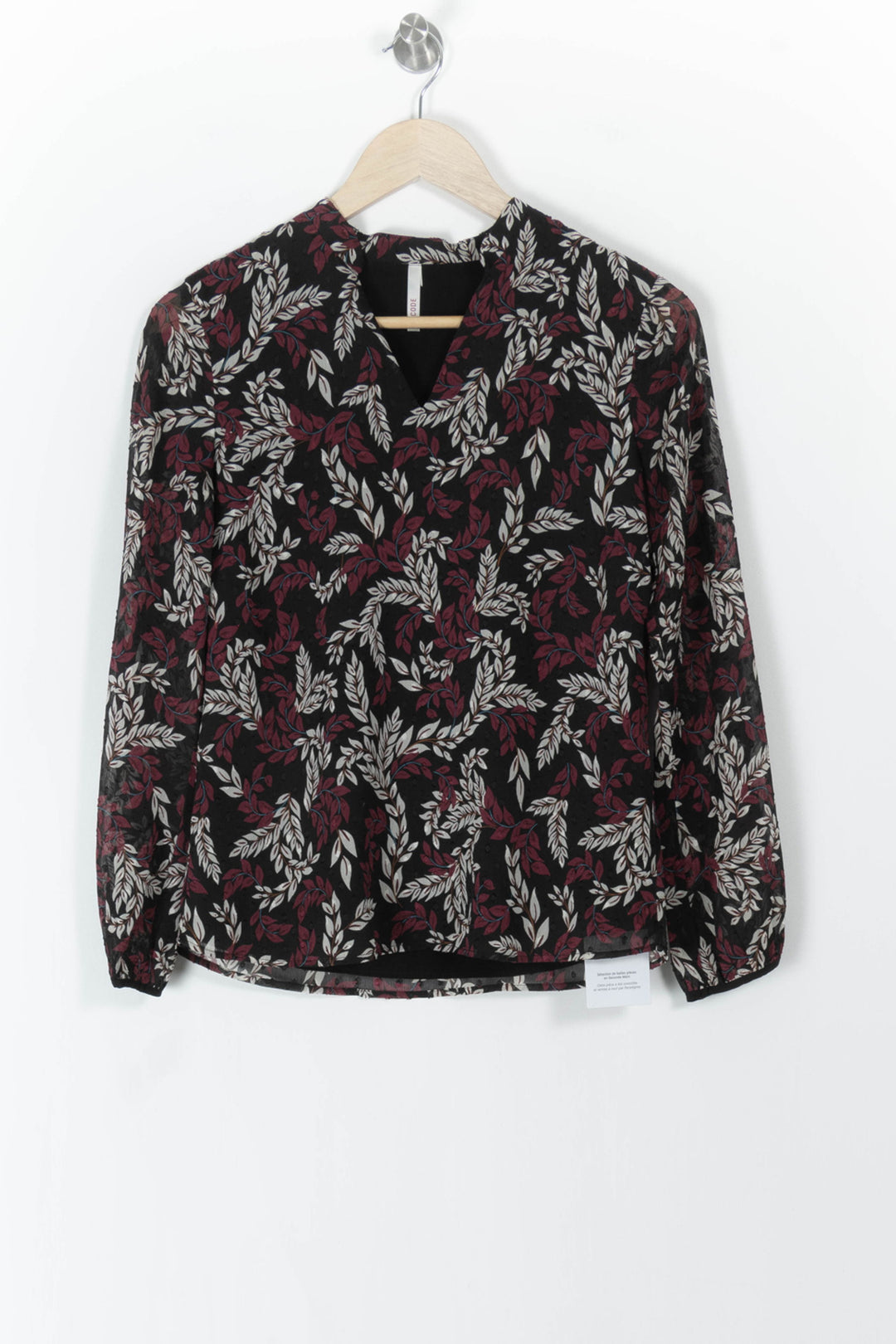 Blouse Noire et Bordeaux - Taille XS/34 de la marque I.Code | PARAD93386 - Vendu par Paradigme - Image 2