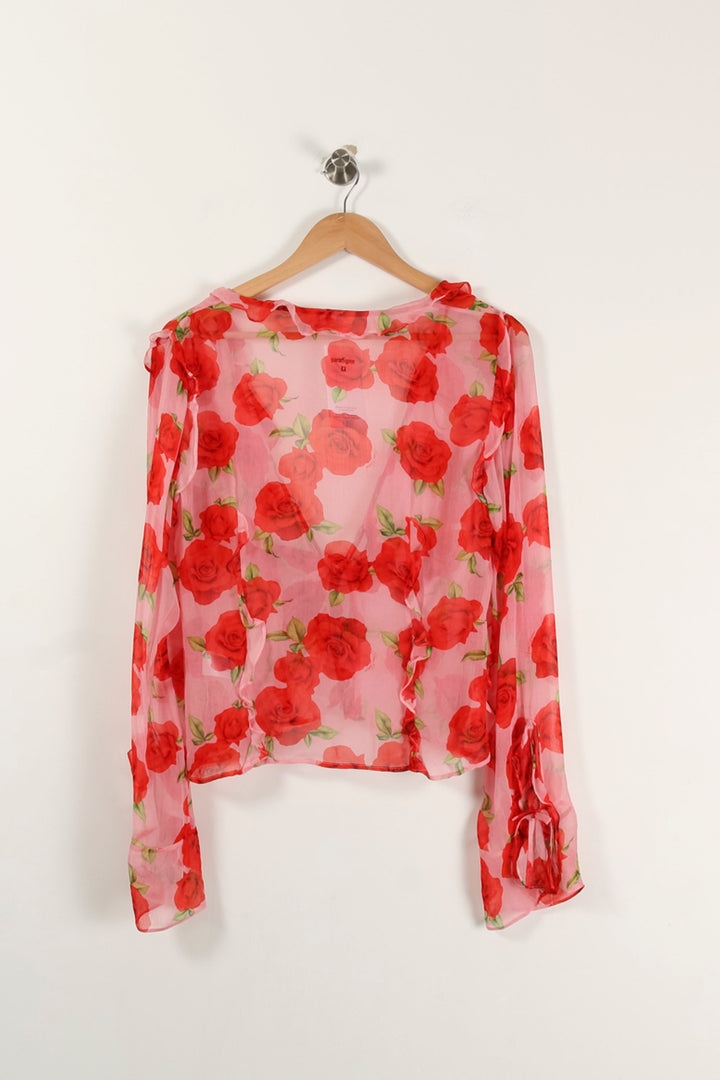 Blouse Rose et Rouge - Taille M/38 de la marque From Future | PARAD93392 - Vendu par Paradigme - Image 4