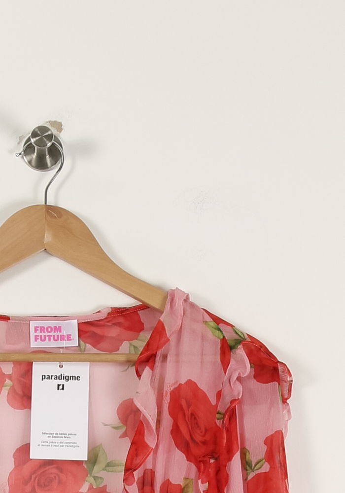 Blouse Rose et Rouge - Taille M/38 de la marque From Future | PARAD93392 - Vendu par Paradigme - Image 3