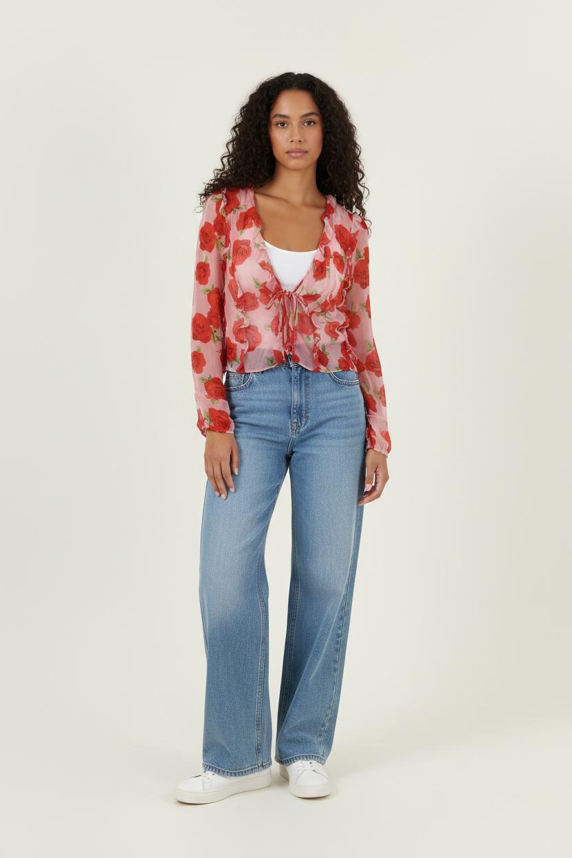 Blouse Rose et Rouge - Taille M/38 de la marque From Future | PARAD93392 - Vendu par Paradigme - Image 1