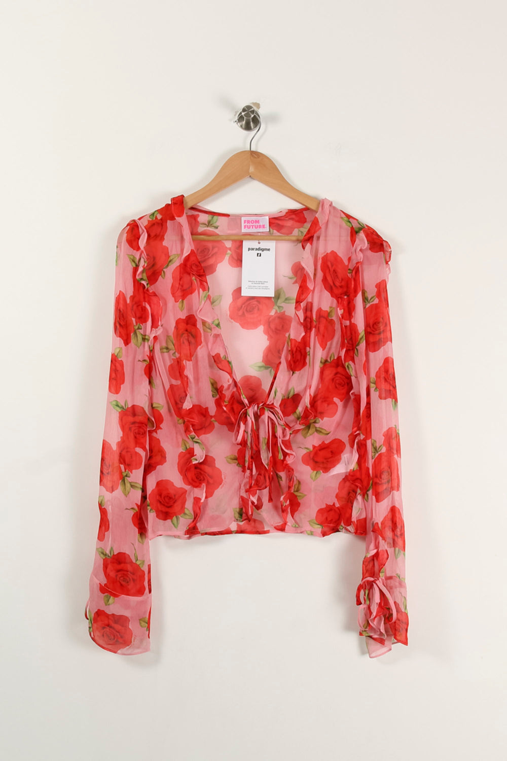 Blouse Rose et Rouge - Taille M/38 de la marque From Future | PARAD93392 - Vendu par Paradigme - Image 2