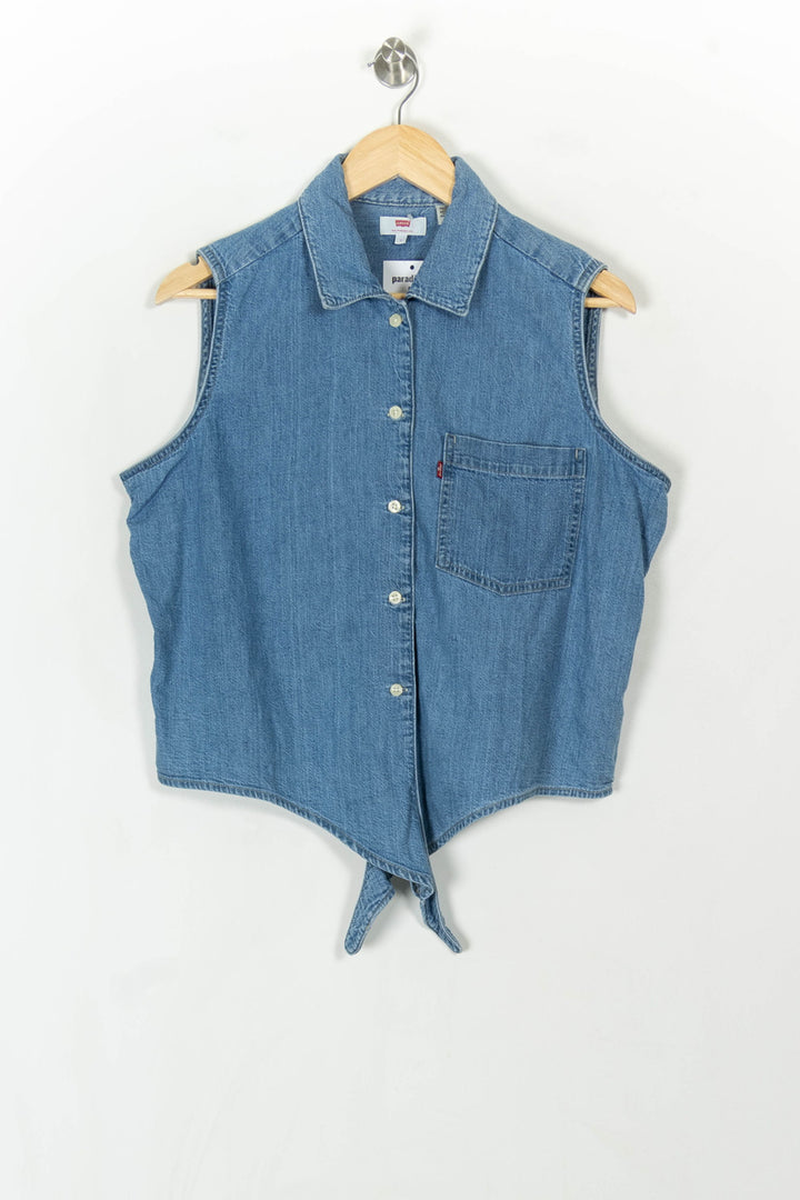 Chemise Sans Manches Bleue - Taille L/40 de la marque Levi&