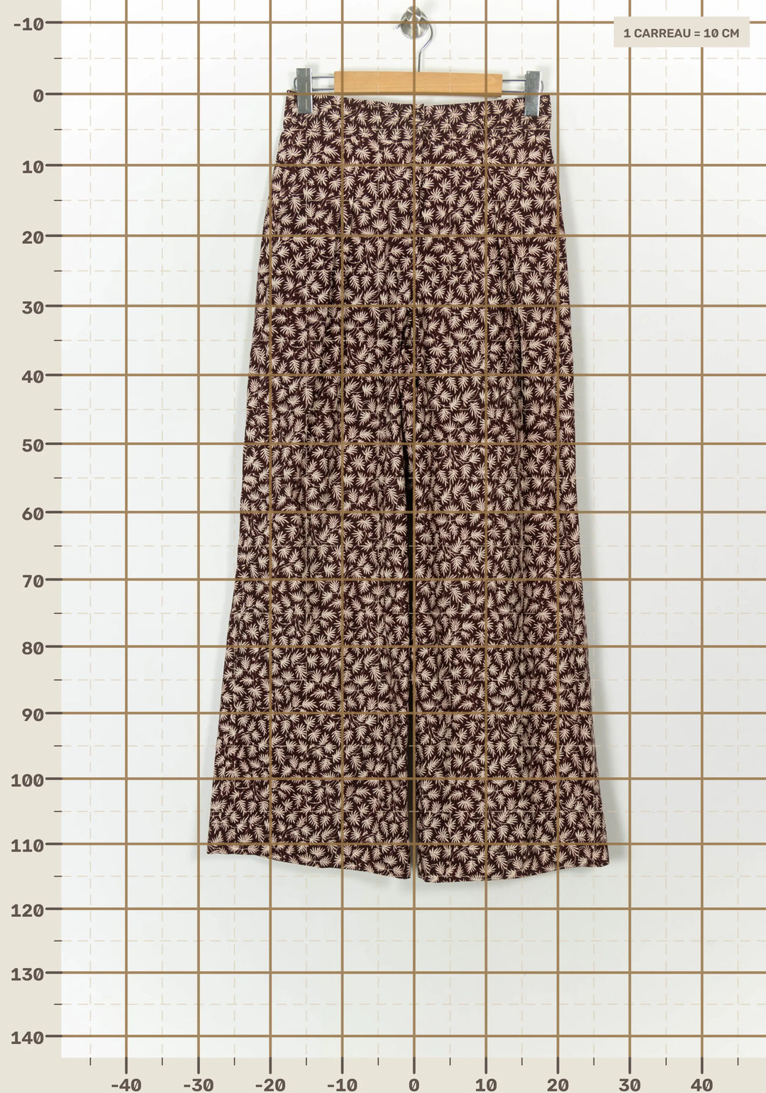 Pantalon Large Bordeaux et Beige - Taille M/38 de la marque Vanessa Bruno | PARAD93426 - Vendu par Paradigme - Image 4