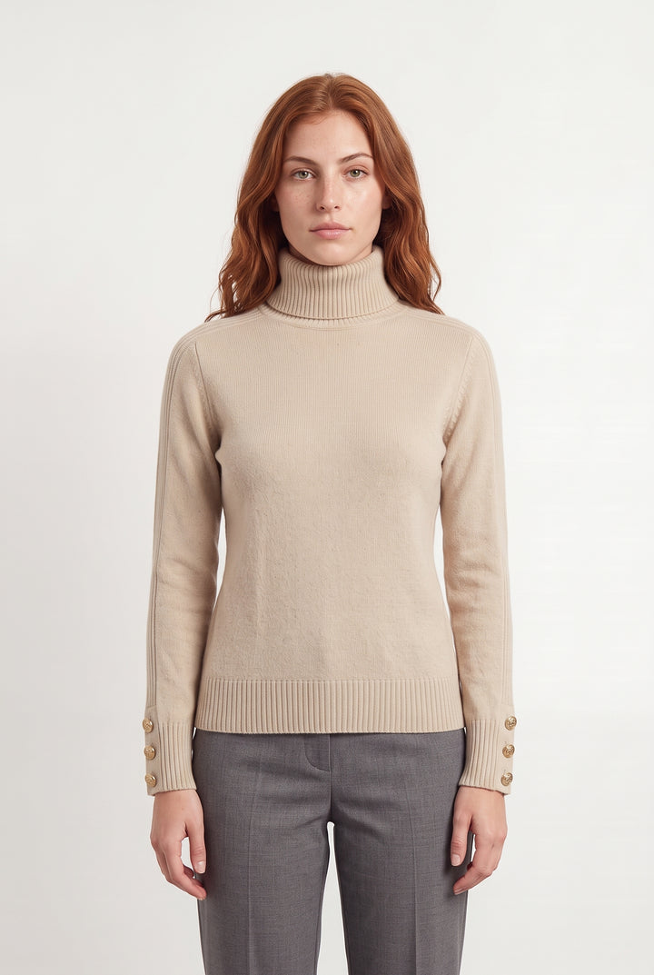 Pull Col Roulé Beige - Taille S/36 de la marque Maison 123 | PARAD93431 - Vendu par Paradigme - Image 1
