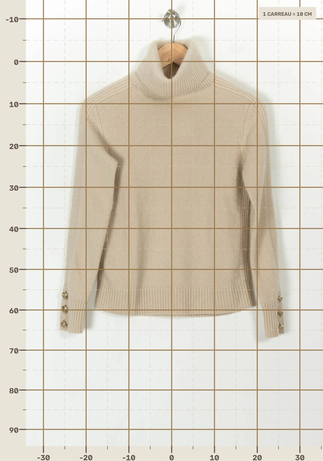 Pull Col Roulé Beige - Taille S/36 de la marque Maison 123 | PARAD93431 - Vendu par Paradigme - Image 4