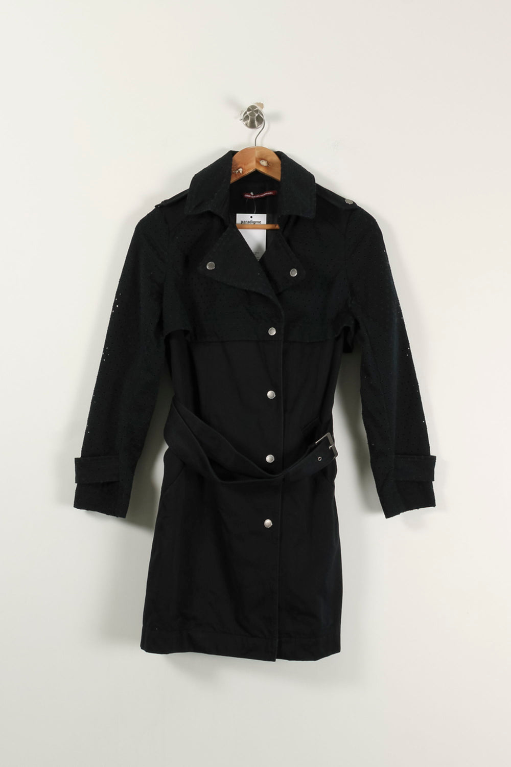 Trench Noir - Taille XS/34 de la marque Comptoir des Cotonniers | PARAD93437 - Vendu par Paradigme - Image 2