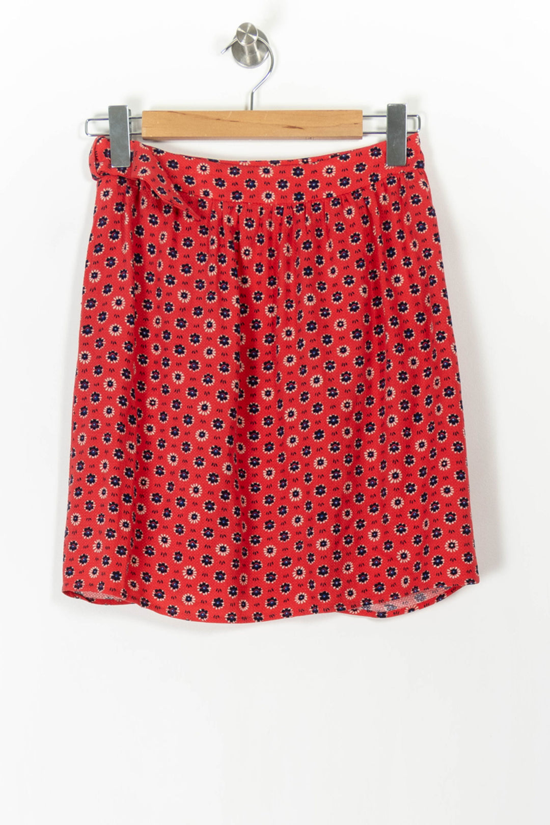 Jupe Portefeuille Rouge et Bleu - Taille XS/34 de la marque Comptoir des Cotonniers | PARAD93448 - Vendu par Paradigme - Image 4