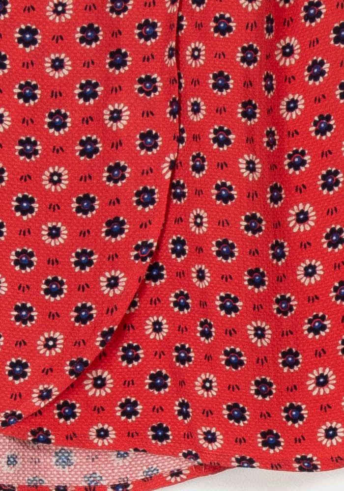 Jupe Portefeuille Rouge et Bleu - Taille XS/34 de la marque Comptoir des Cotonniers | PARAD93448 - Vendu par Paradigme - Image 3