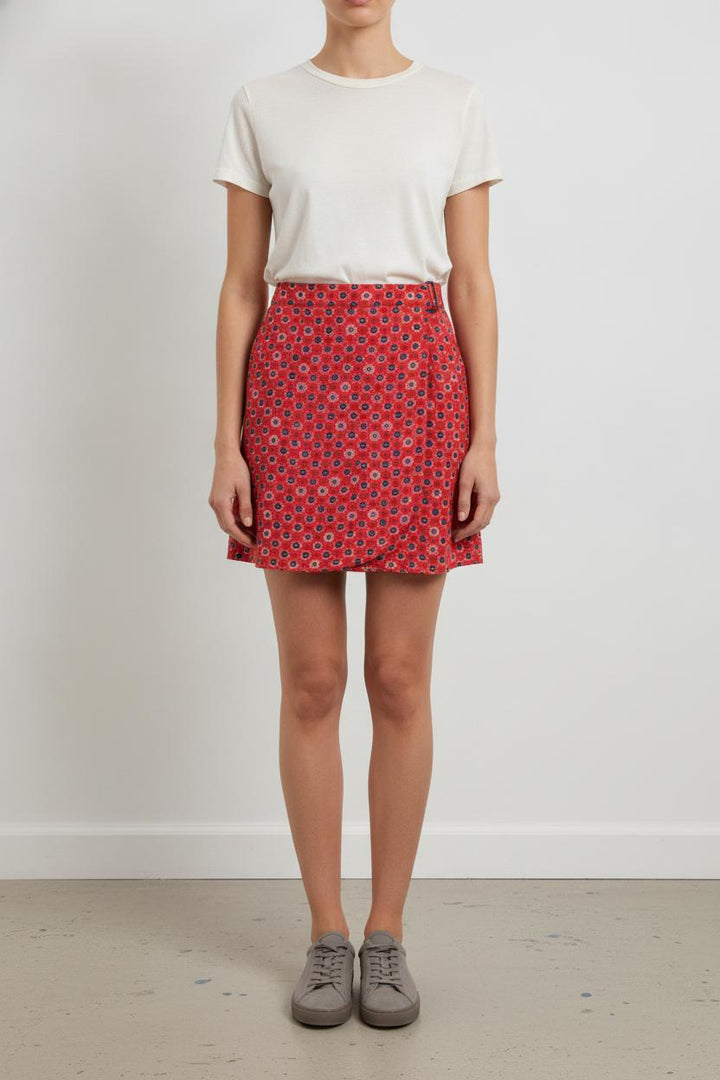 Jupe Portefeuille Rouge et Bleu - Taille XS/34 de la marque Comptoir des Cotonniers | PARAD93448 - Vendu par Paradigme - Image 1