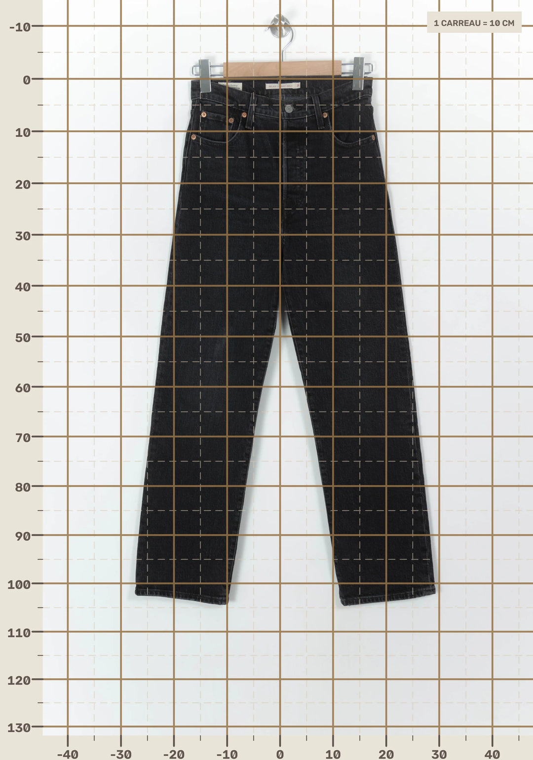 Jean Droit Noir - Taille M/38 de la marque Levi&