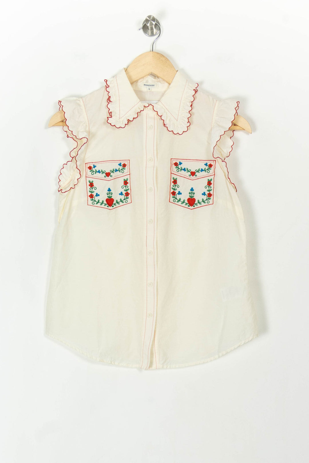 Blouse Beige - Taille S/36 de la marque Manoush | PARAD93480 - Vendu par Paradigme - Image 2