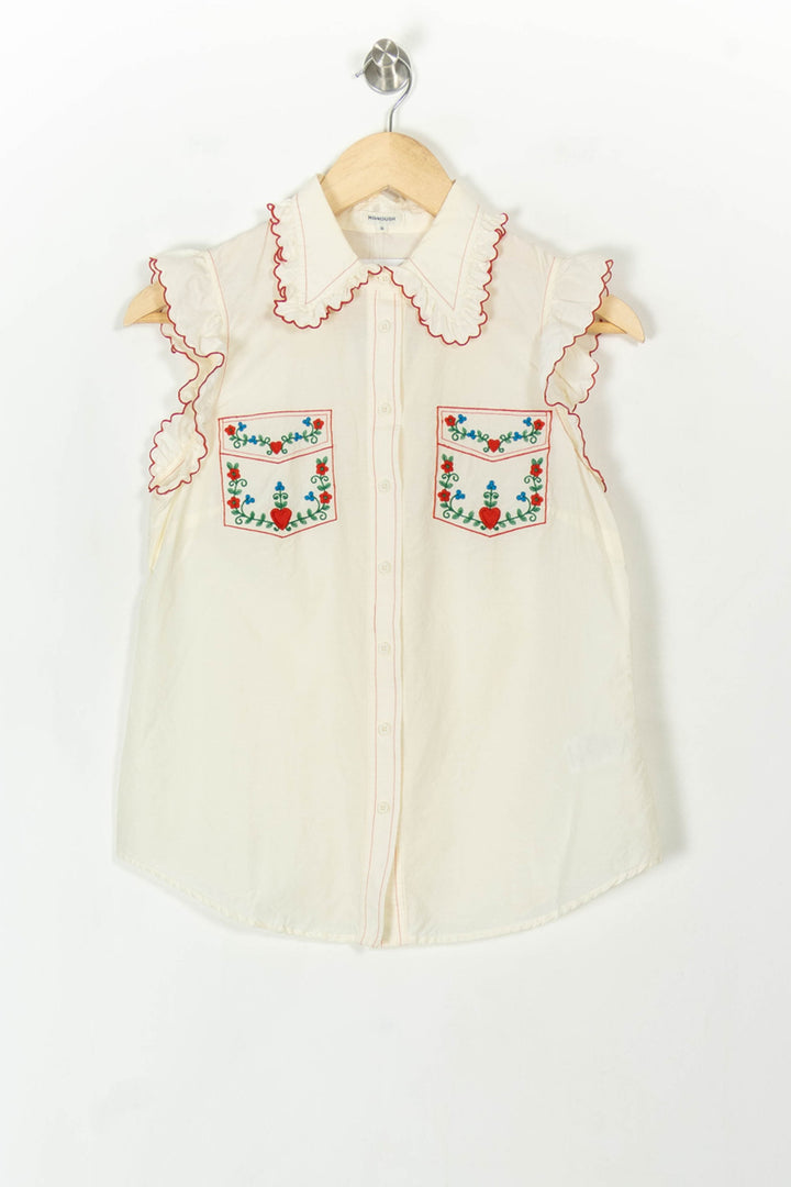Blouse Beige - Taille S/36 de la marque Manoush | PARAD93480 - Vendu par Paradigme - Image 2