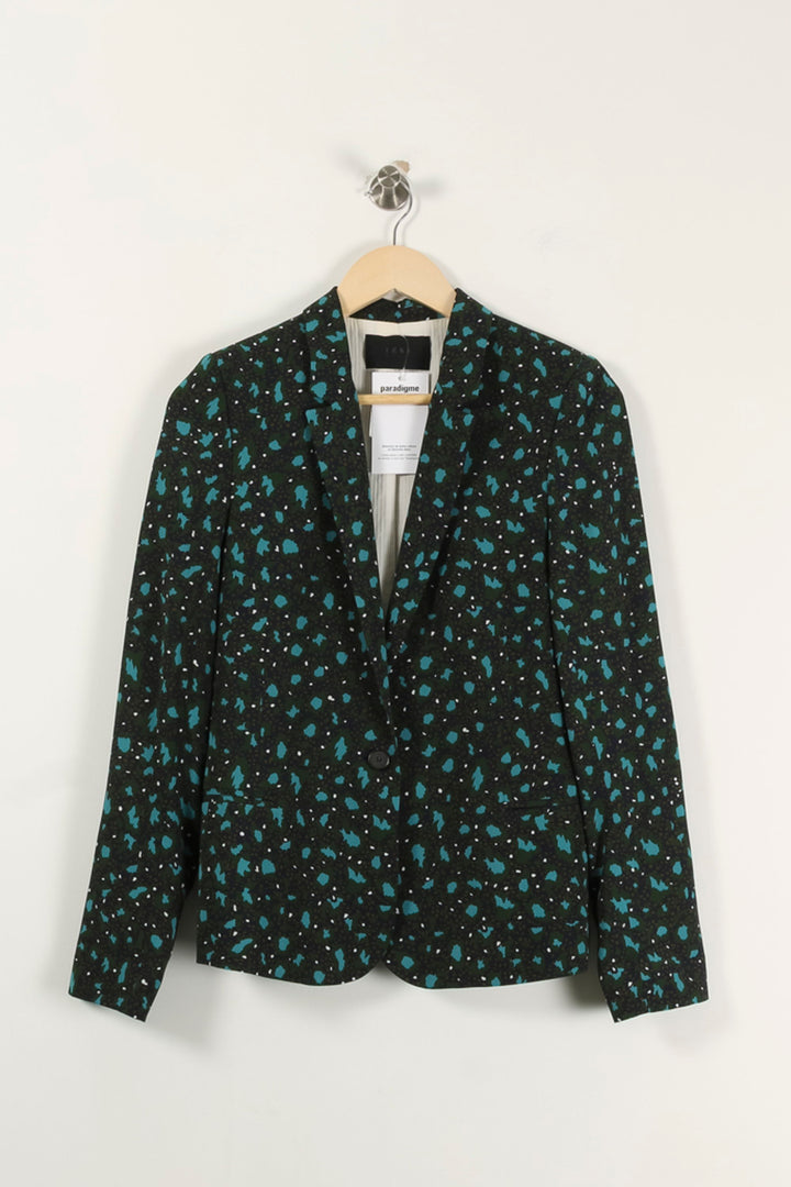 Blazer Vert et Noir - Taille S/36 de la marque IKKS | PARAD93483 - Vendu par Paradigme - Image 2