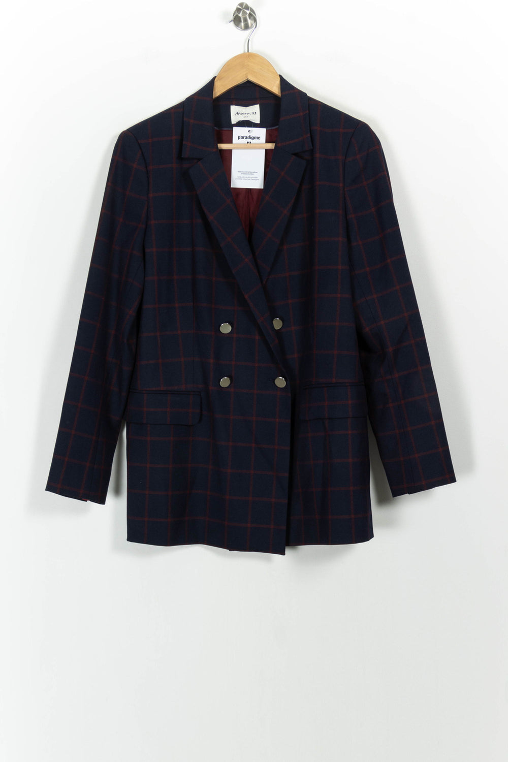 Blazer Bleu Marine et Bordeaux - Taille XL/42 de la marque Maison 123 | PARAD93485 - Vendu par Paradigme - Image 2