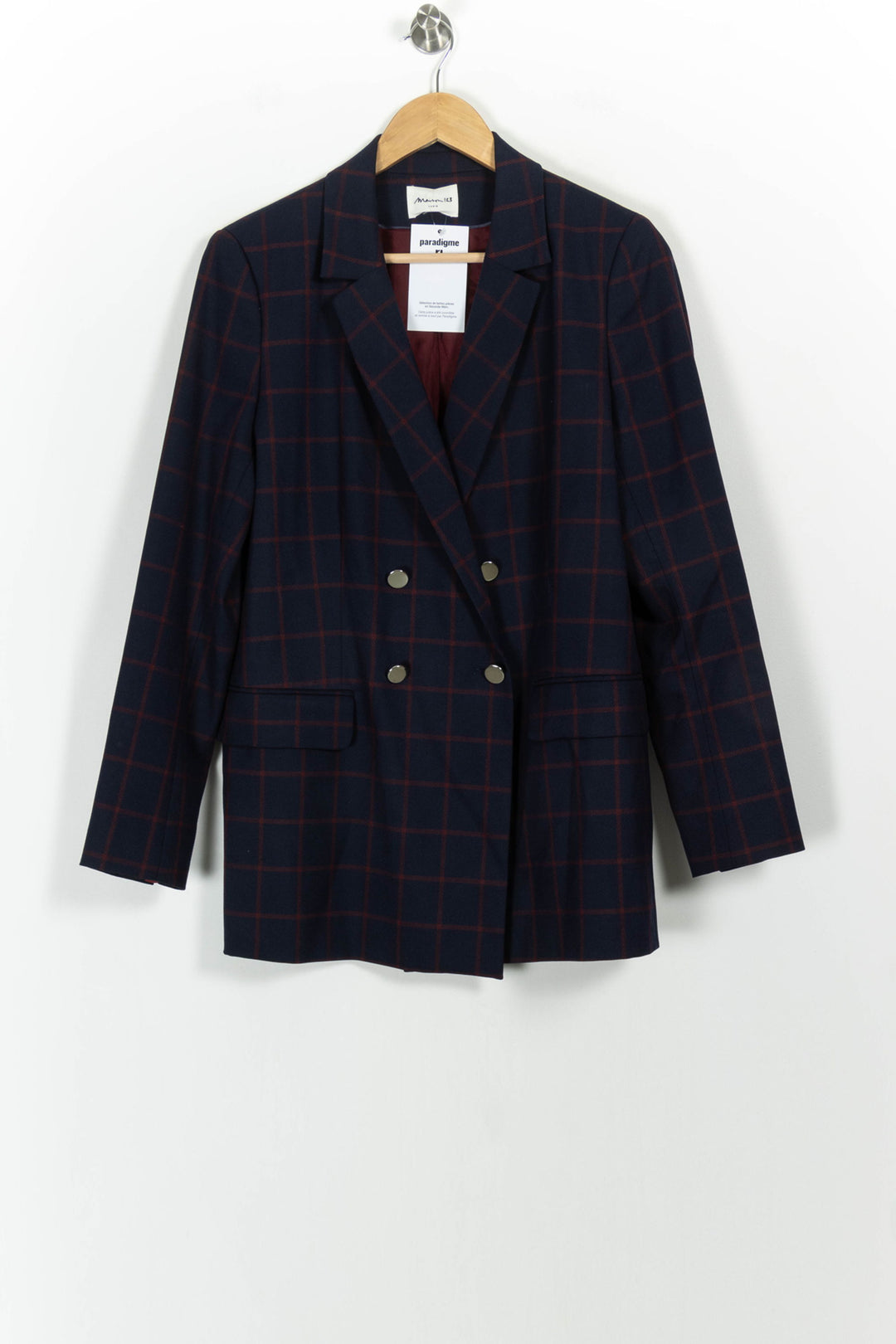 Blazer Bleu Marine et Bordeaux - Taille XL/42 de la marque Maison 123 | PARAD93485 - Vendu par Paradigme - Image 2