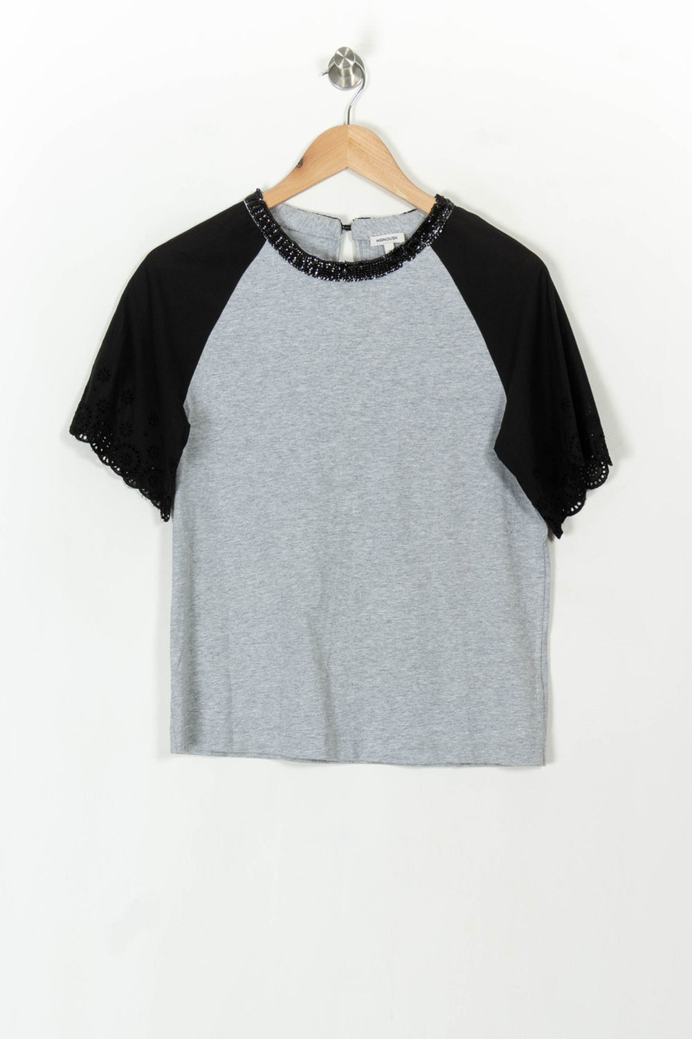T-shirt Gris et Noir - Taille S/36 de la marque Manoush | PARAD93487 - Vendu par Paradigme - Image 2