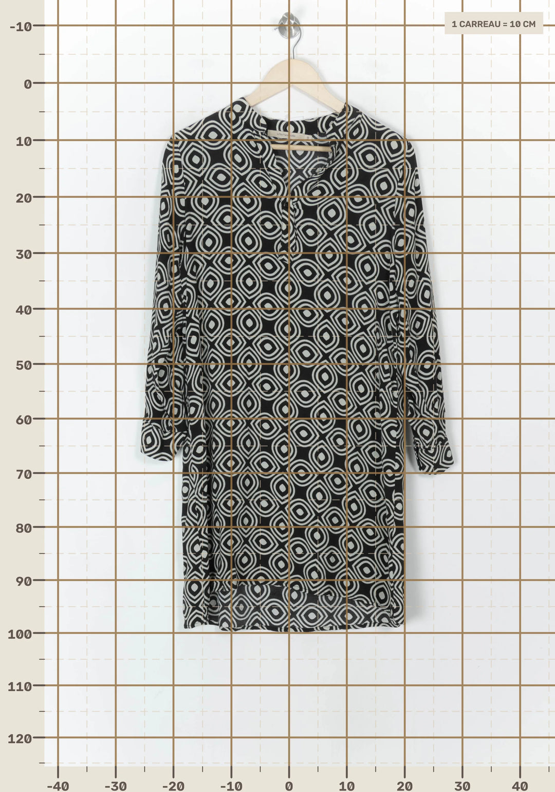 Robe Noire et Blanche - Taille L/40 de la marque La Fée Maraboutée | PARAD93490 - Vendu par Paradigme - Image 4