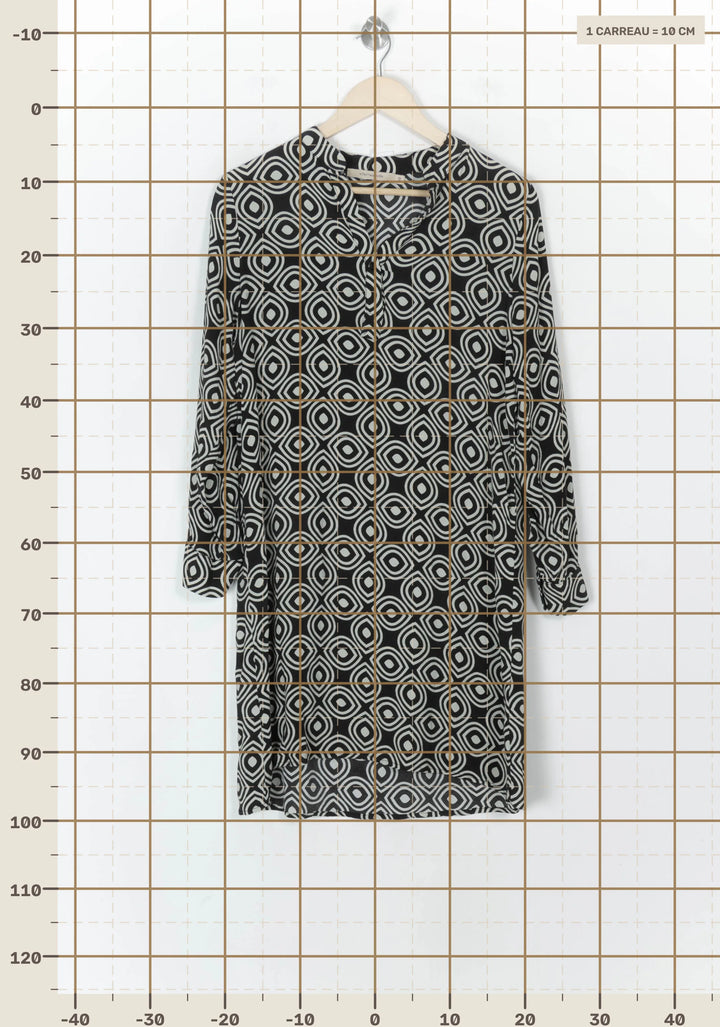 Robe Noire et Blanche - Taille L/40 de la marque La Fée Maraboutée | PARAD93490 - Vendu par Paradigme - Image 4