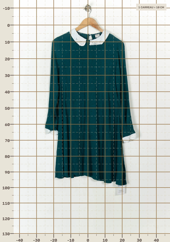 Robe Courte Verte et Blanche - Taille L/40 de la marque Karl Marc John | PARAD93493 - Vendu par Paradigme - Image 4