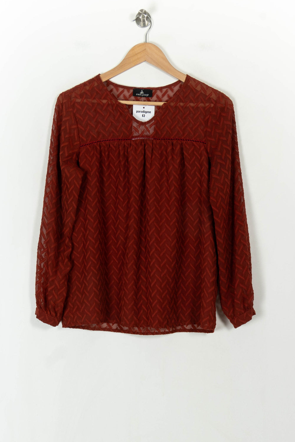 Blouse Bordeaux - Taille L/40 de la marque One Step | PARAD93495 - Vendu par Paradigme - Image 2