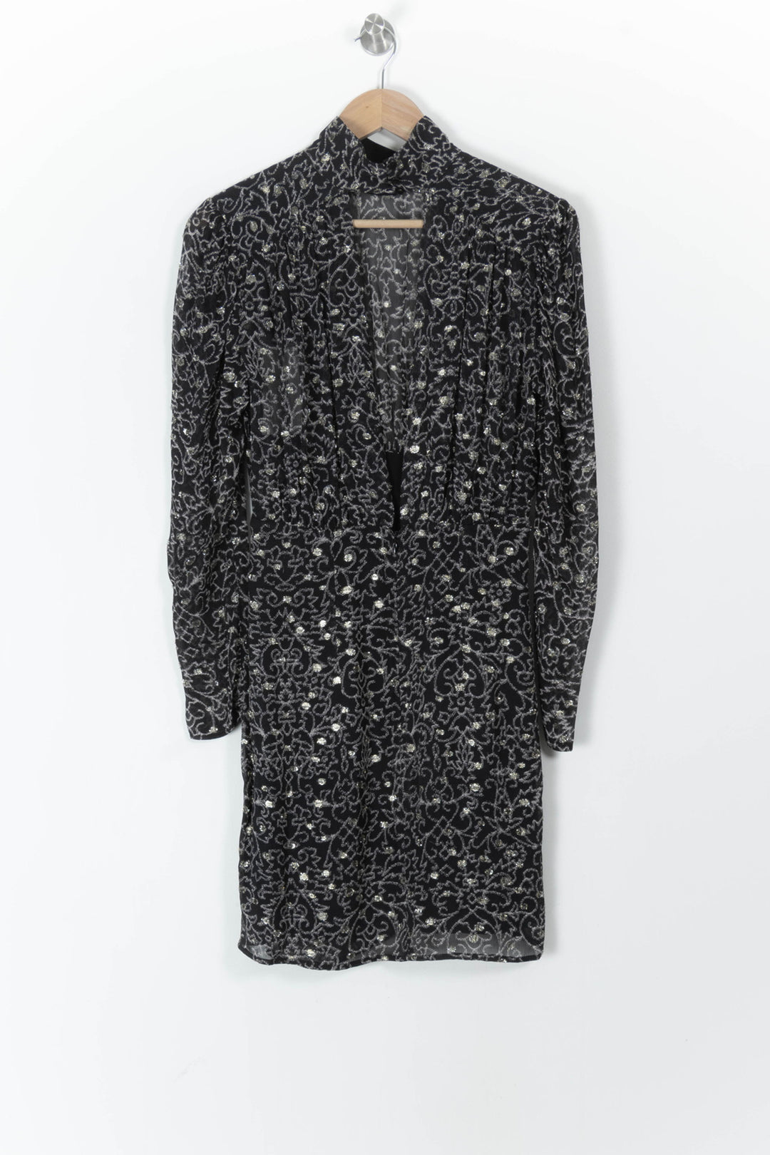 Robe Courte Noire et Argentée - Taille M/38 de la marque ba&sh | PARAD93498 - Vendu par Paradigme - Image 4