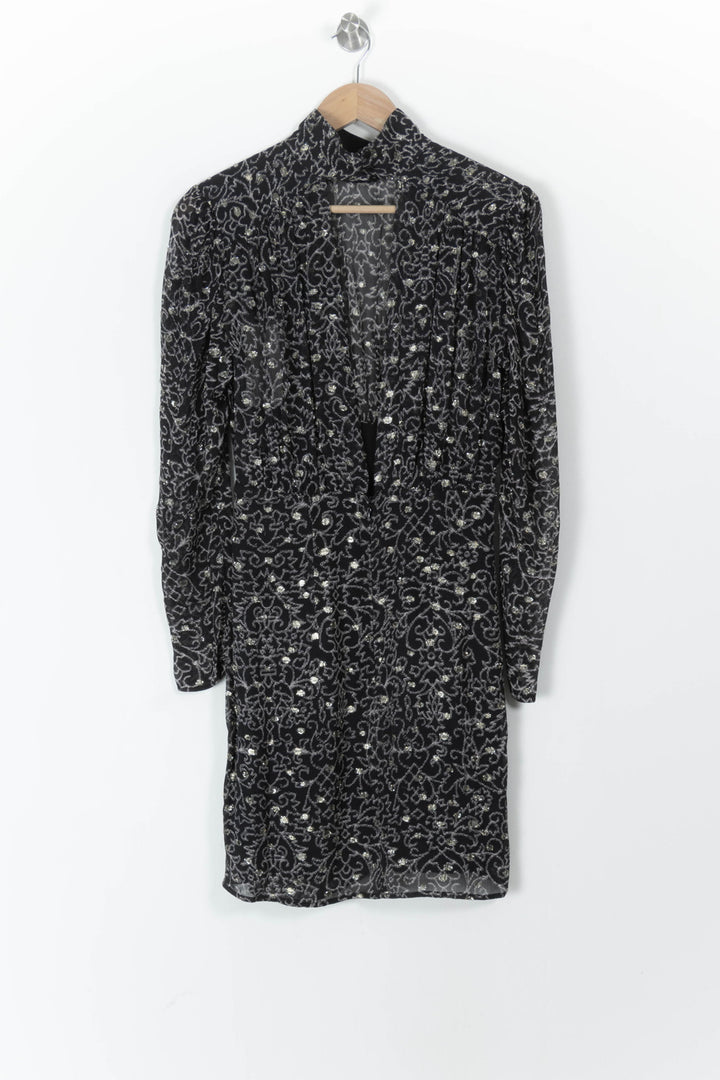Robe Courte Noire et Argentée - Taille M/38 de la marque ba&sh | PARAD93498 - Vendu par Paradigme - Image 4