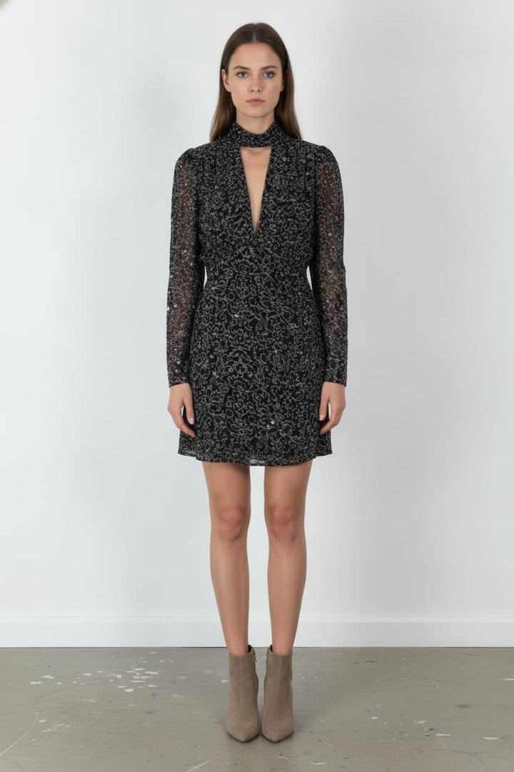 Robe Courte Noire et Argentée - Taille M/38 de la marque ba&sh | PARAD93498 - Vendu par Paradigme - Image 1