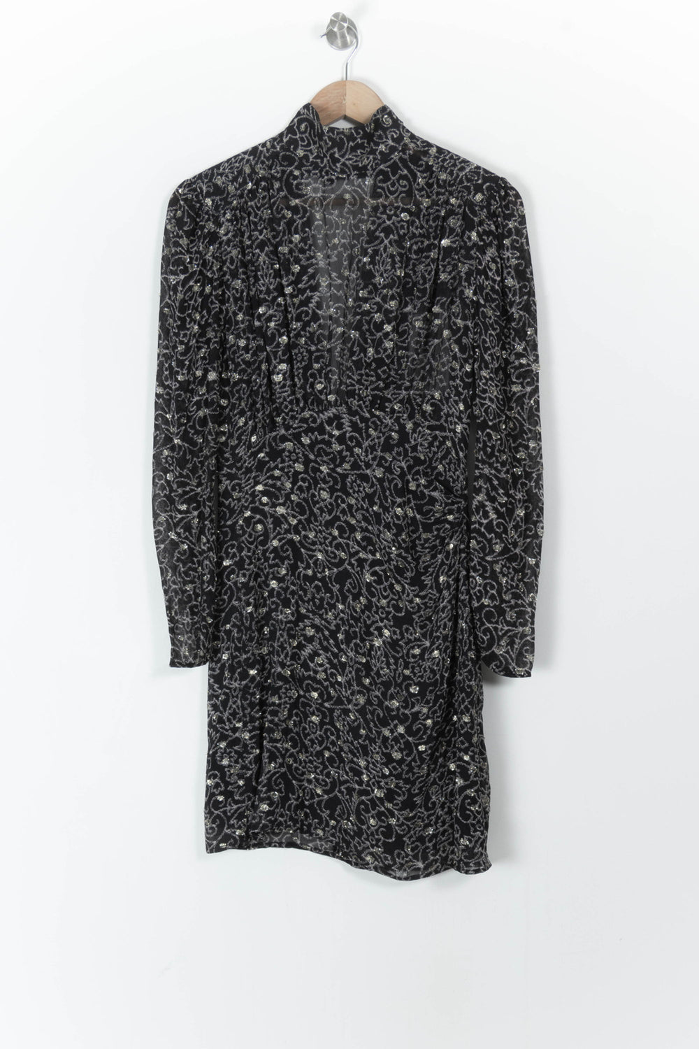Robe Courte Noire et Argentée - Taille M/38 de la marque ba&sh | PARAD93498 - Vendu par Paradigme - Image 2