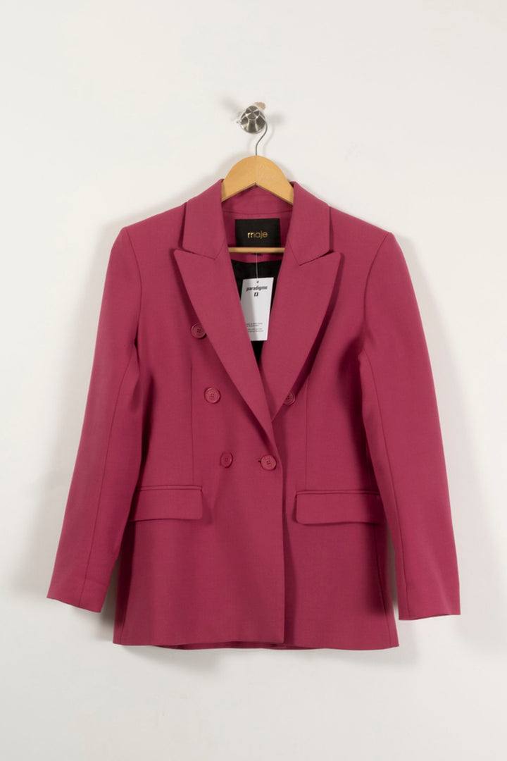 Veste Blazer Rose - Taille XS/34 de la marque Maje | PARAD93503 - Vendu par Paradigme - Image 2