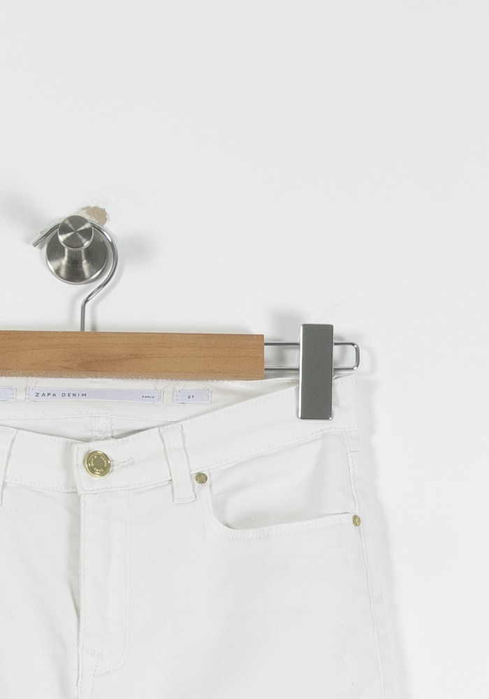 Jean Slim Blanc - Taille S/36 de la marque ZAPA | PARAD93510 - Vendu par Paradigme - Image 3