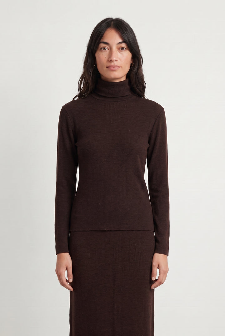 Pull Col Roulé Marron - Taille S/36 de la marque Kookai | PARAD93513 - Vendu par Paradigme - Image 1