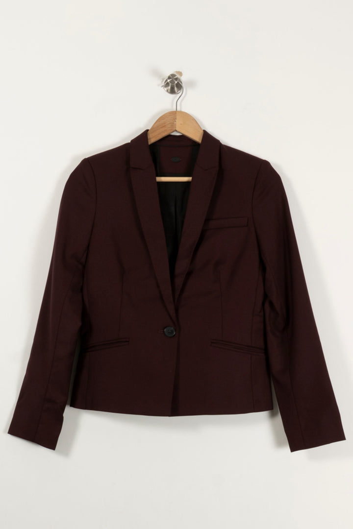 Blazer Bordeaux - Taille XS/34 de la marque Comptoir des Cotonniers | PARAD93515 - Vendu par Paradigme - Image 2