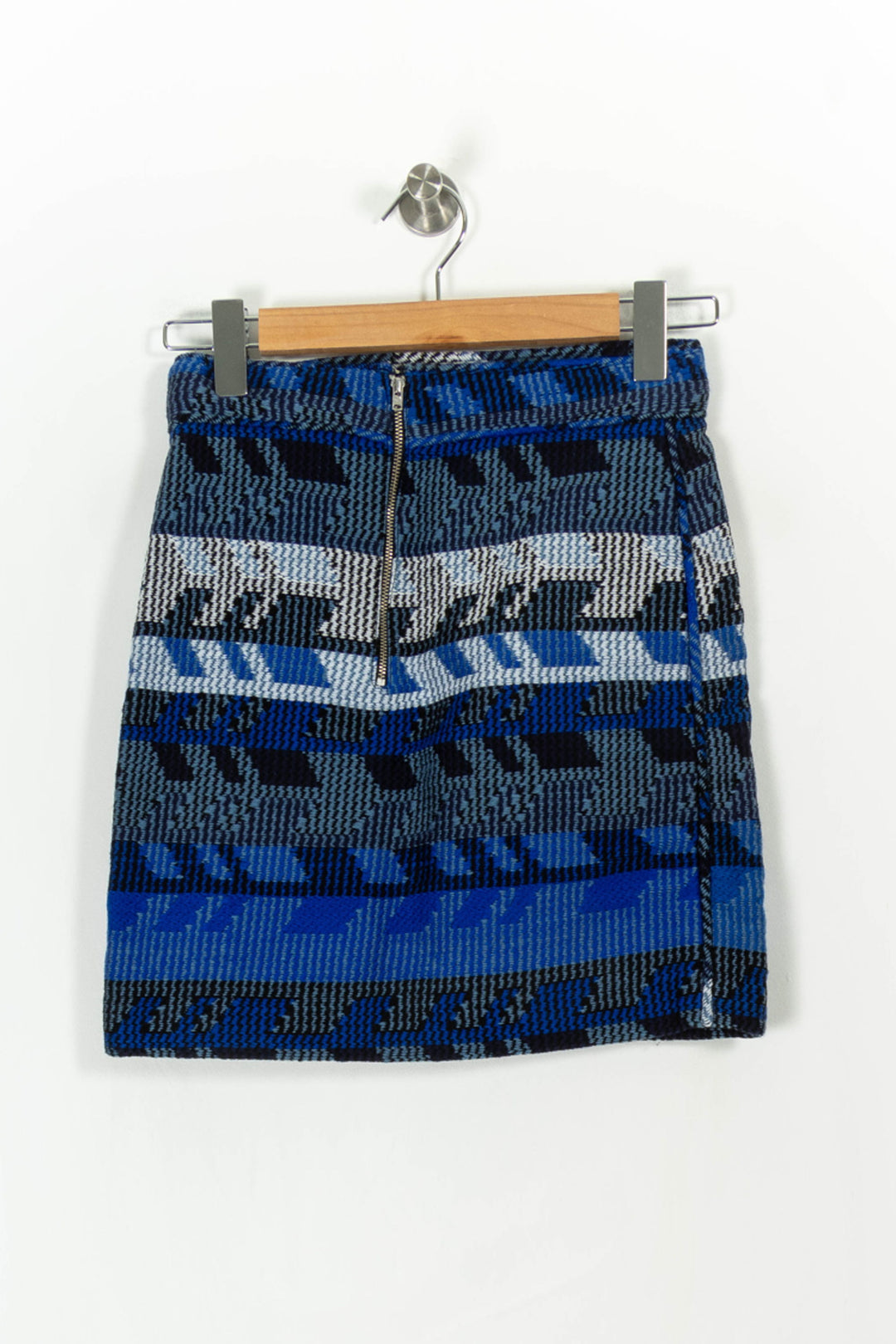 Jupe Courte Bleue et Noire - Taille XS/34 de la marque Maje | PARAD93518 - Vendu par Paradigme - Image 4