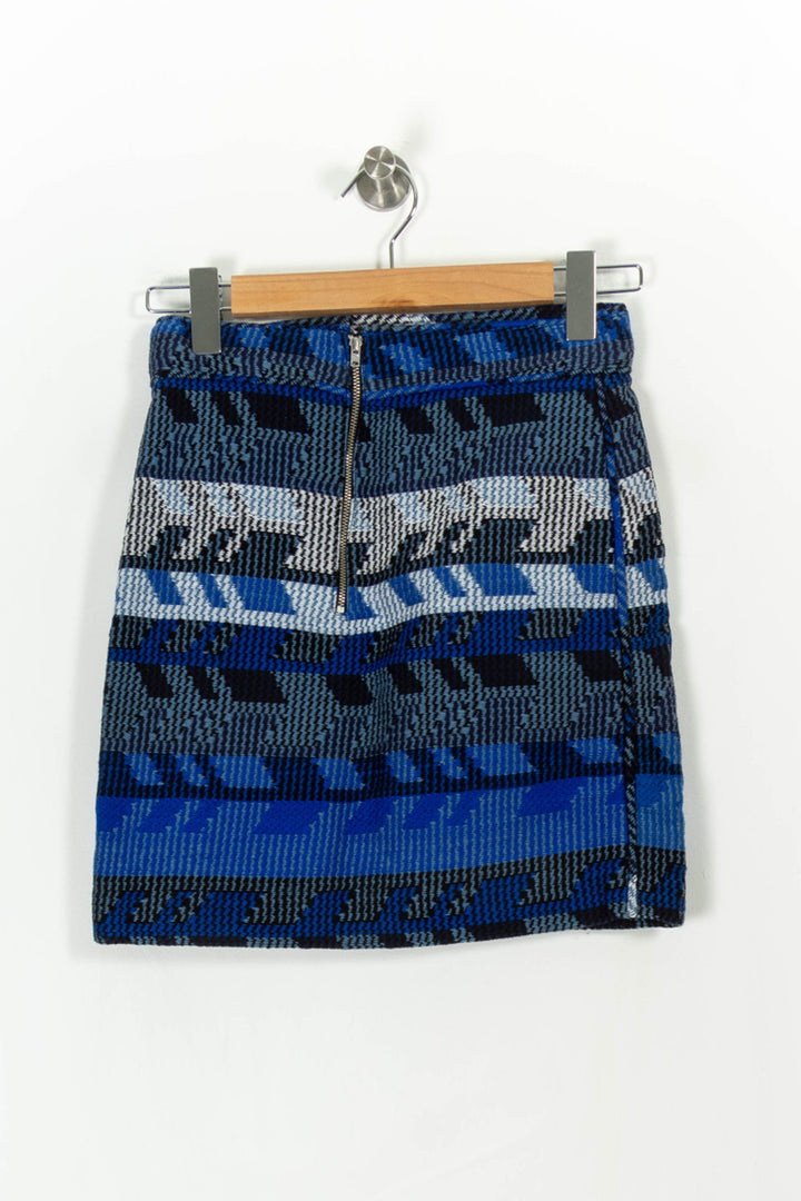 Jupe Courte Bleue et Noire - Taille XS/34 de la marque Maje | PARAD93518 - Vendu par Paradigme - Image 4