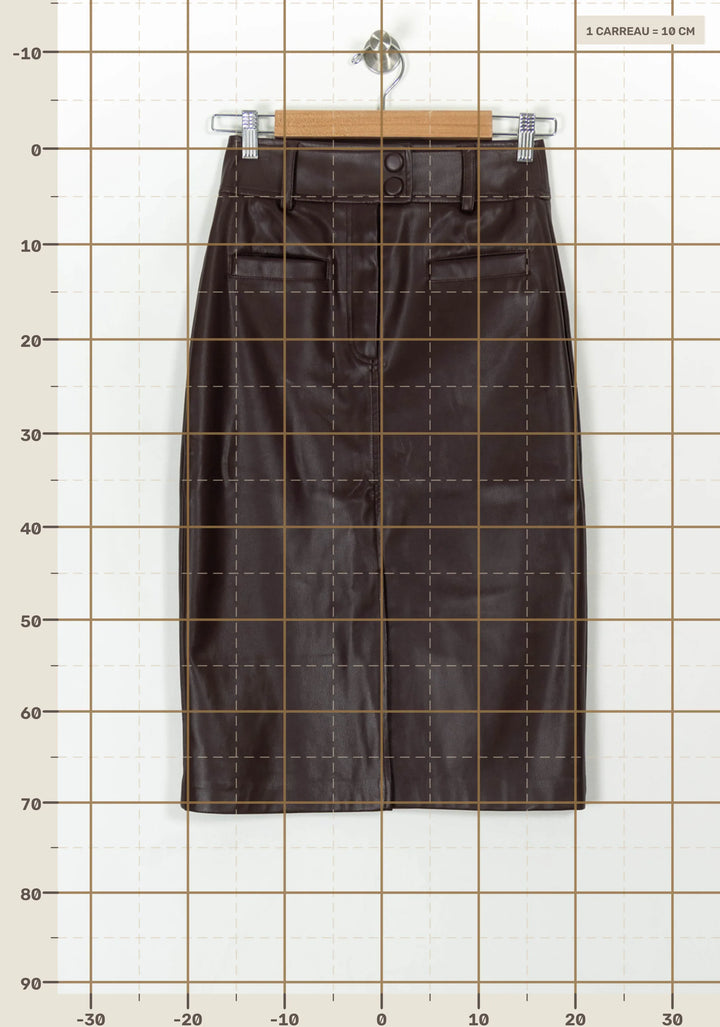 Jupe Crayon Bordeaux - Taille XS/34 de la marque Suncoo | PARAD93524 - Vendu par Paradigme - Image 4