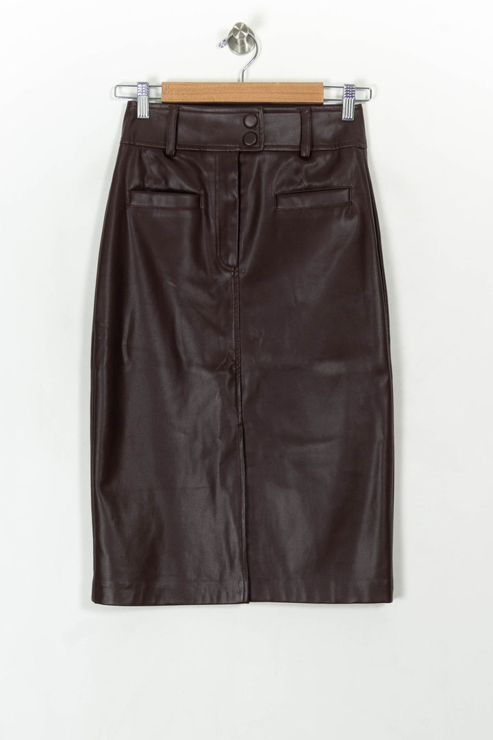 Jupe Crayon Bordeaux - Taille XS/34 de la marque Suncoo | PARAD93524 - Vendu par Paradigme - Image 2