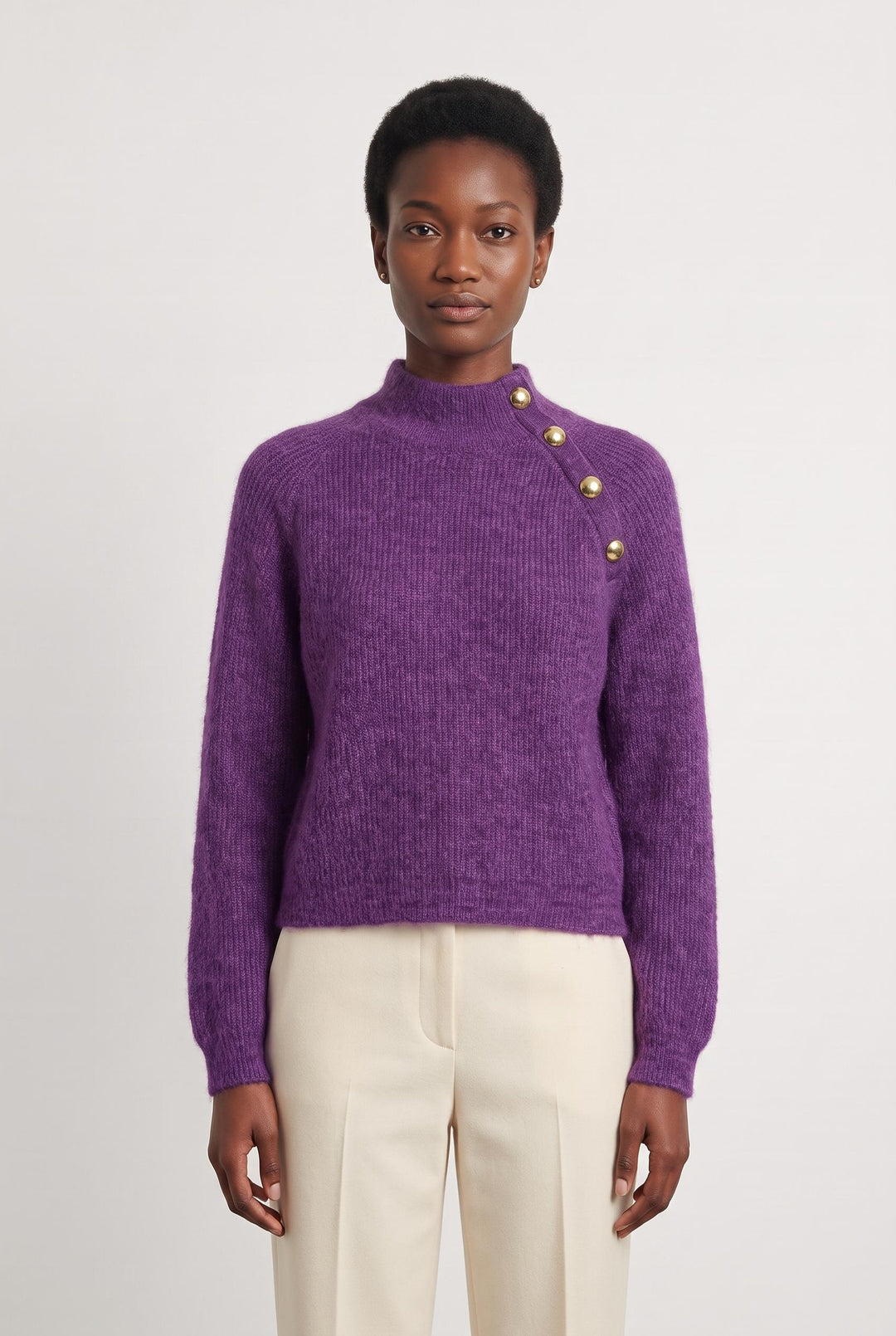 Pull Violet - Taille M/38 de la marque Sézane | PARAD93540 - Vendu par Paradigme - Image 1