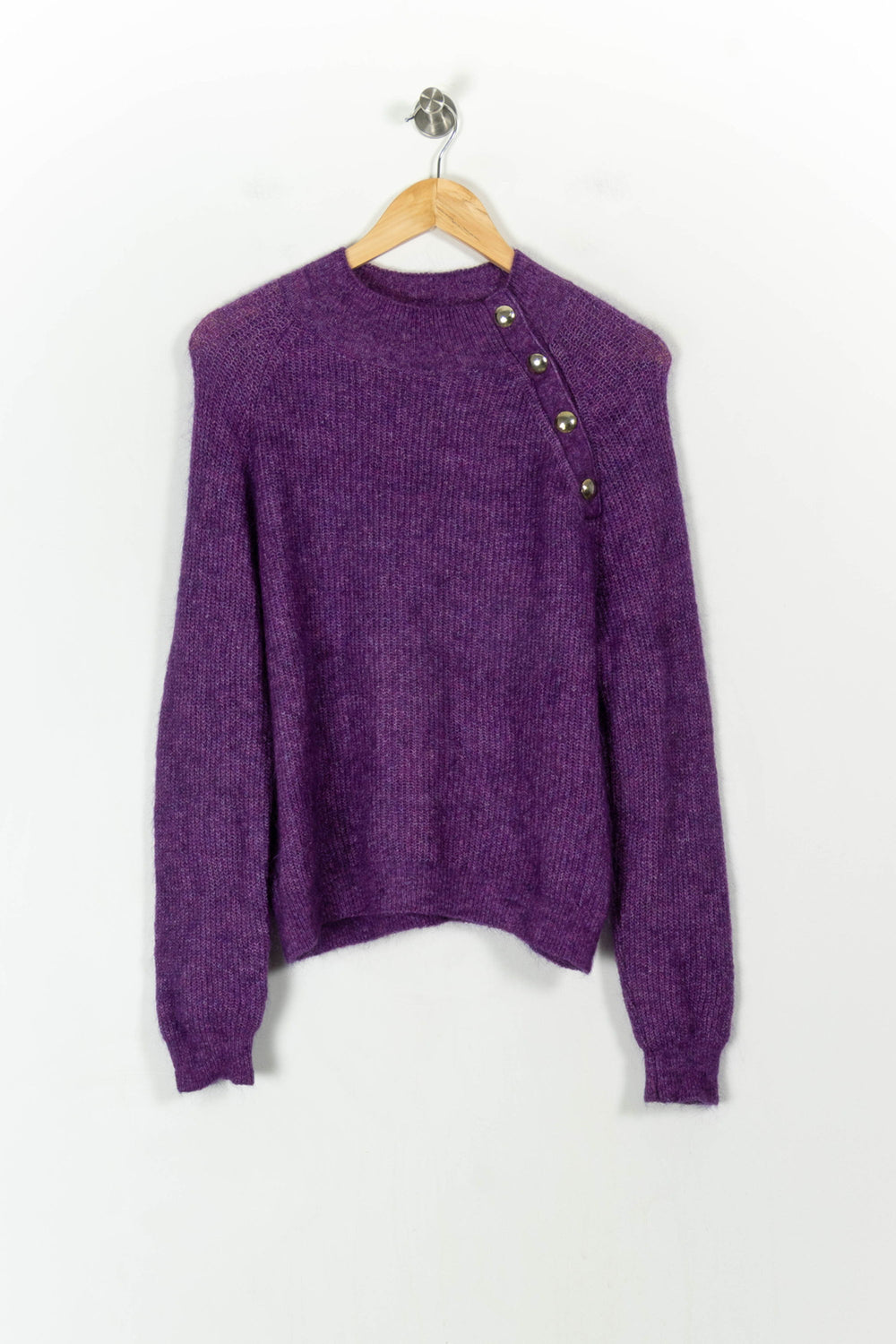 Pull Violet - Taille M/38 de la marque Sézane | PARAD93540 - Vendu par Paradigme - Image 2
