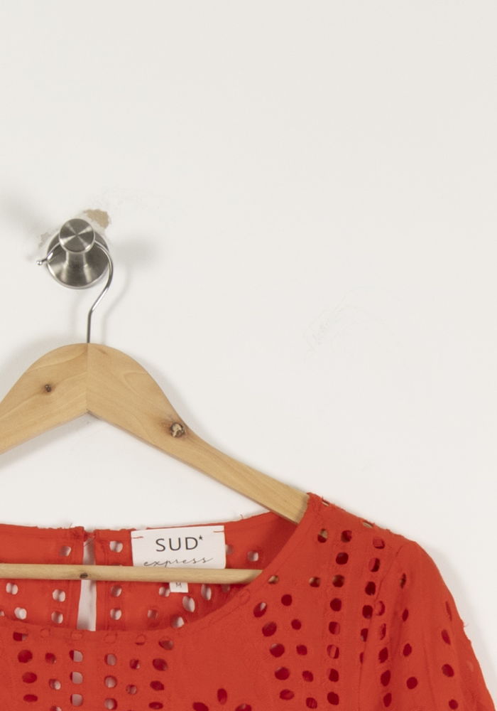 Robe Courte Rouge - Taille M/38 de la marque Sud express | PARAD93543 - Vendu par Paradigme - Image 3